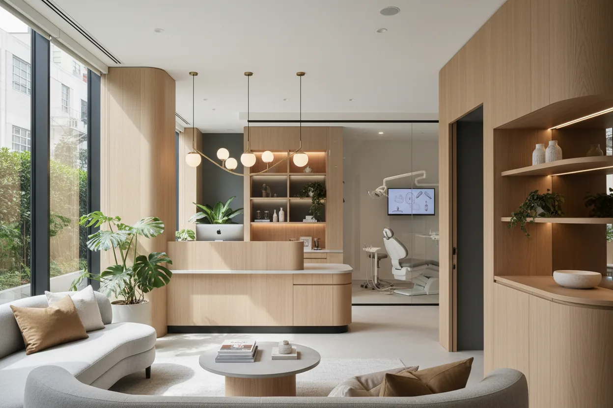 Premium modern Australian medical and dental practice reception interior